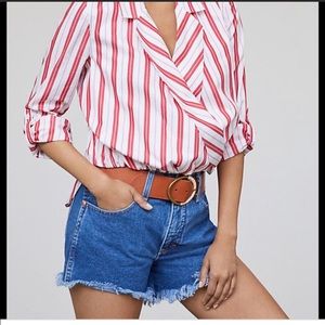 Anthropologie Harshnan striped collar shirt